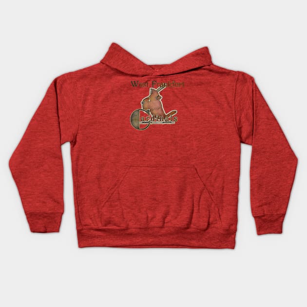 West Frankfort Cardinals Baseball Kids Hoodie by Kitta’s Shop